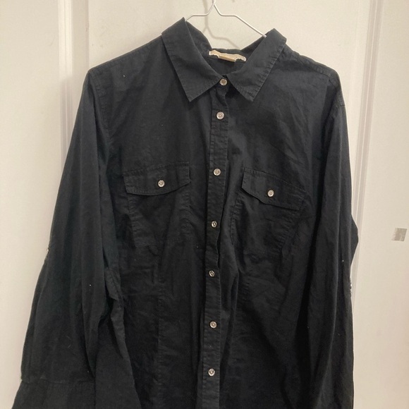 Michael Kors Black Button Down Shirt - Picture 1 of 4
